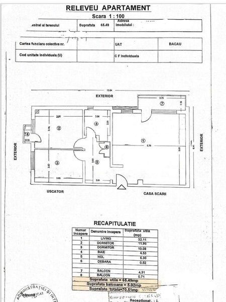Stefan cel Mare apartament cu 3 camere de vanzare